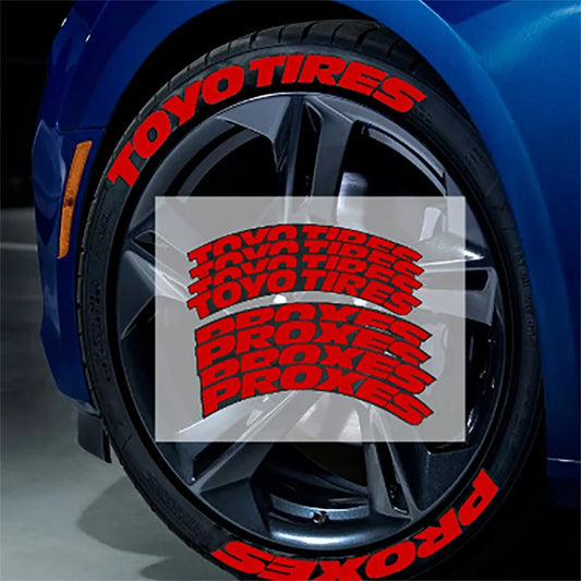 3D Tire Lettering Stickers