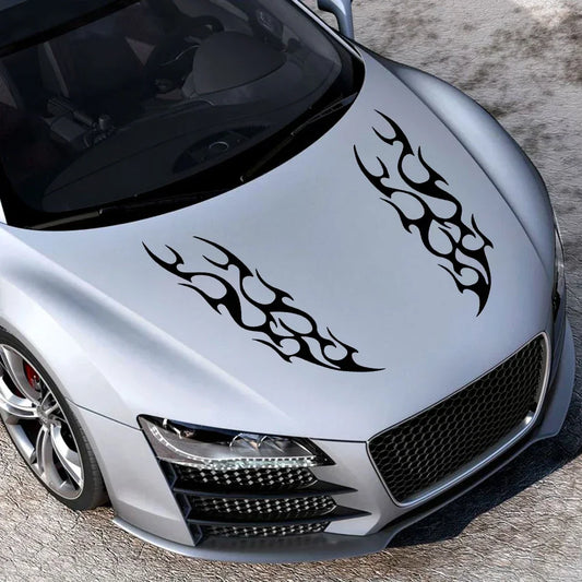 Flame Style Car Hood Decals