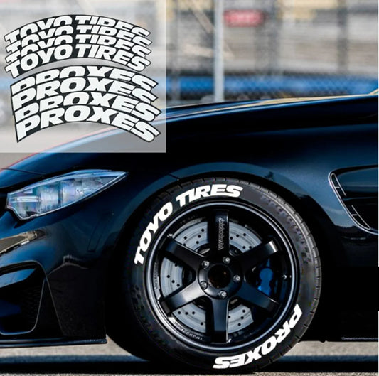 3D Tire Lettering Stickers