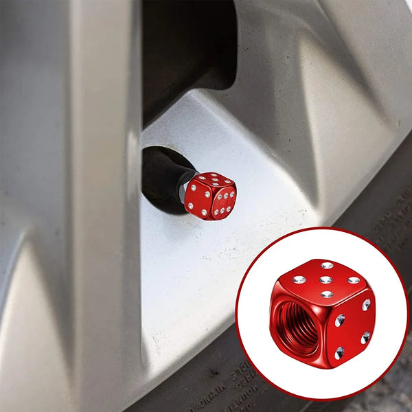 Aluminum Dice Tire Valve Caps