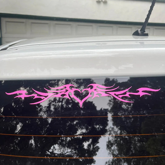 Fire Heart Car Decals